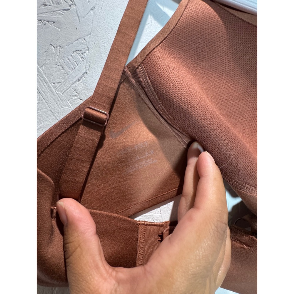 Nike Dri-FIT Alpha High Support Sports Bra Brown A-B Cup Large DM0526-275 - Picture 6 of 6